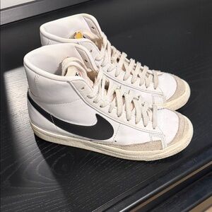 Nike White and Black High-Tops blazers